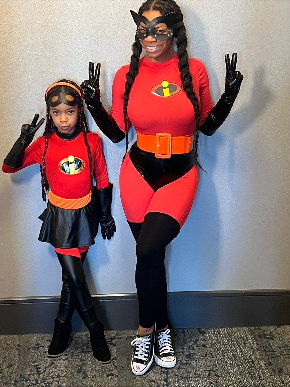 Red Incredibles Superhero Woman  & Kids Haloween Costume
